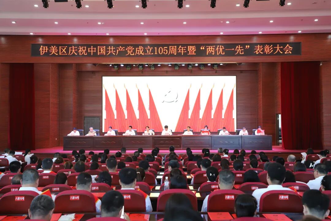 伊美区庆祝中国共产党成立105周年暨“两优一先”表彰大会召开
